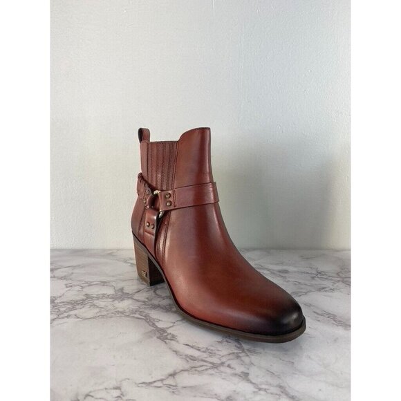 Sam Edelman Women's Dalma Red Ankle Boots Shoes SZ 7 Medium - Picture 4 of 9